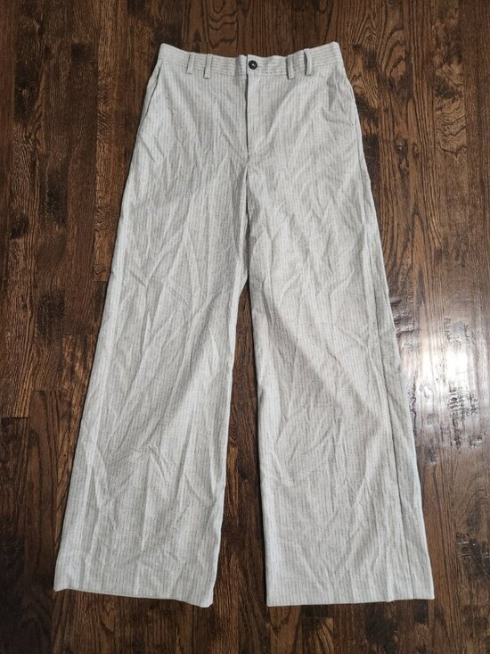 Z Supply Pants - Z Supply Evette Pinstripe Pant in Sea Salt Light Grey size medium